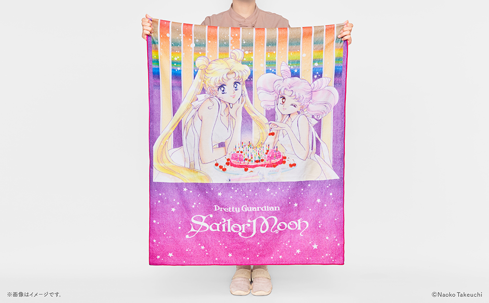 【Limited quantity products for Pretty Guardians members only】USAGI BIRTHDAY Original illustration Bath towel