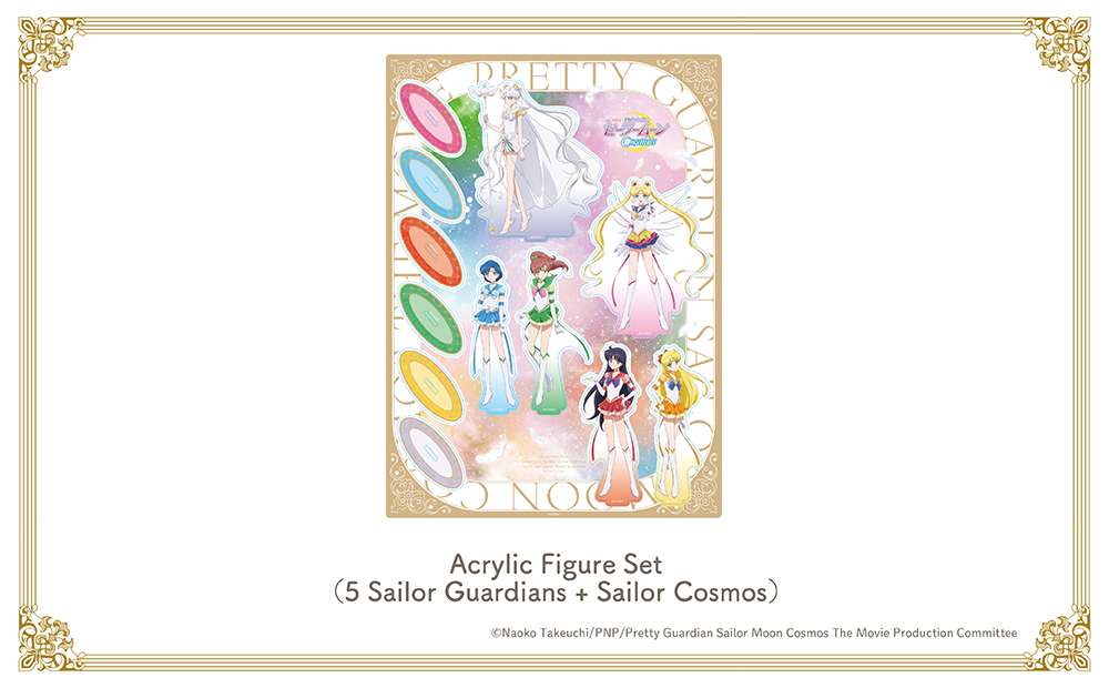 【Pretty Guardians limited edition】Pretty Guardian Sailor Moon Cosmos The Movie first press limited edition Blu-ray/DVD "Acrylic Figure Set（5 Sailor Guardians + Sailor Cosmos）"