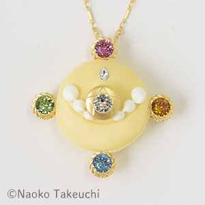 [Only for Pretty Guardians members] Q-pot. x Pretty Guardians transformation brooch macaron necklace