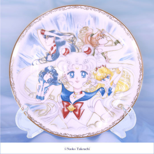 Noritake Collaboration Plate using the cover of Naoko Takeuchi's "Pretty Guardian Sailor Moon Original Picture Collection Volume I" (1994)